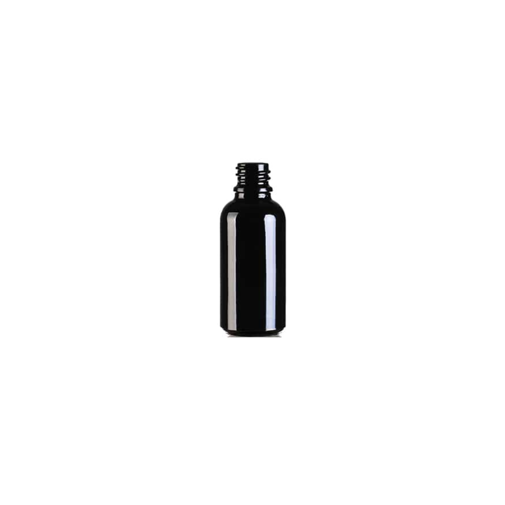 Glass Bottle 50ml PP18 Black - Pack of 12 pieces