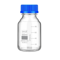 Bottles with screw caps in borosilicate glass 100ml